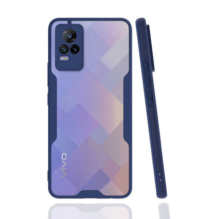 Vivo V21E Kılıf Zore Parfe Kapak Lacivert