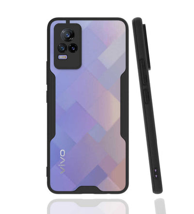 Vivo V21E Kılıf Zore Parfe Kapak Siyah