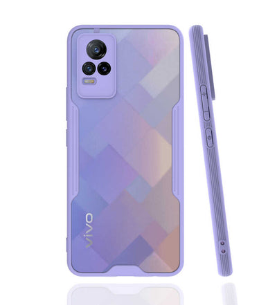 Vivo V21E Kılıf Zore Parfe Kapak Mor