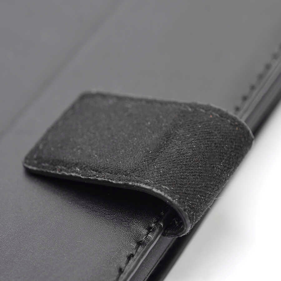 Vivo V40 5G Case Zore Kar Deluxe Flip Cover Black