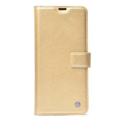 Vivo V40 5G Kılıf Zore Kar Deluxe Kapaklı Kılıf Gold