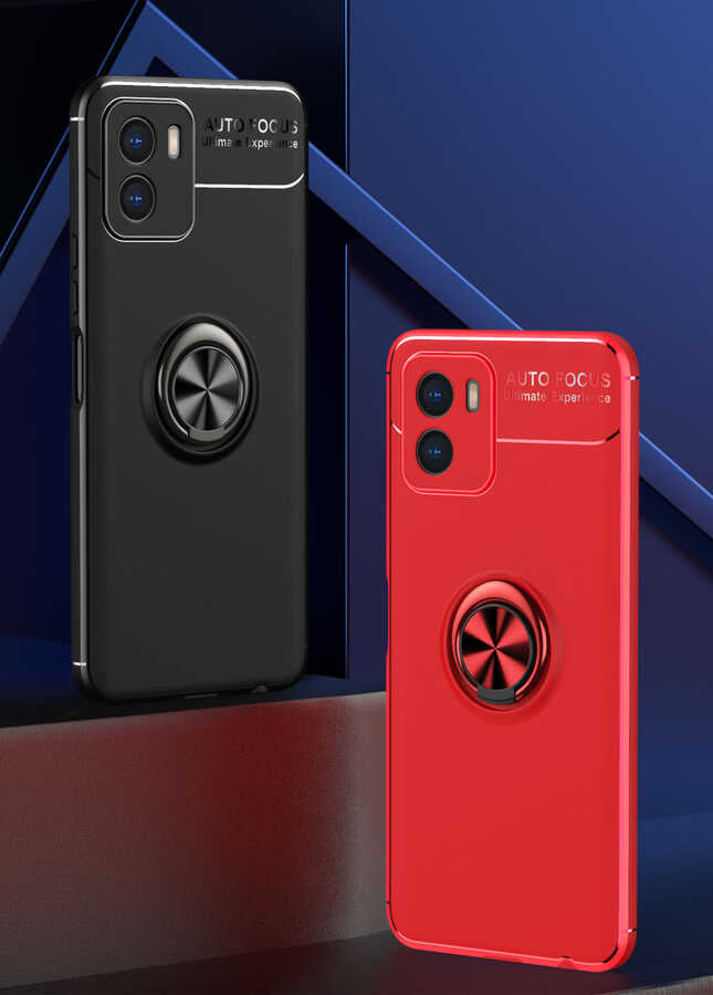 Vivo Y15S Kılıf Zore Ravel Silikon Kapak Siyah