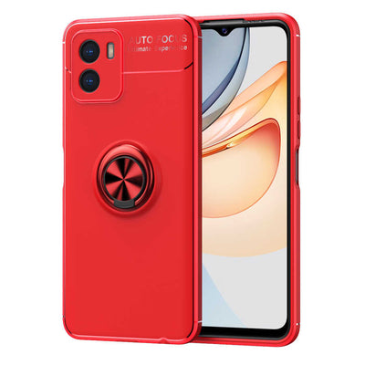 Vivo Y15S Kılıf Zore Ravel Silikon Kapak Kırmızı