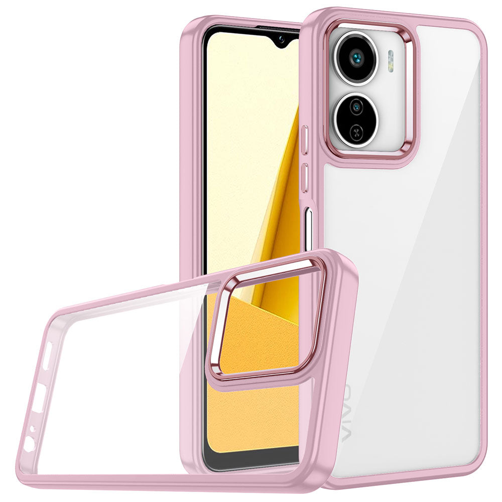 Vivo Y16 Kılıf Zore Flora Kapak Lila