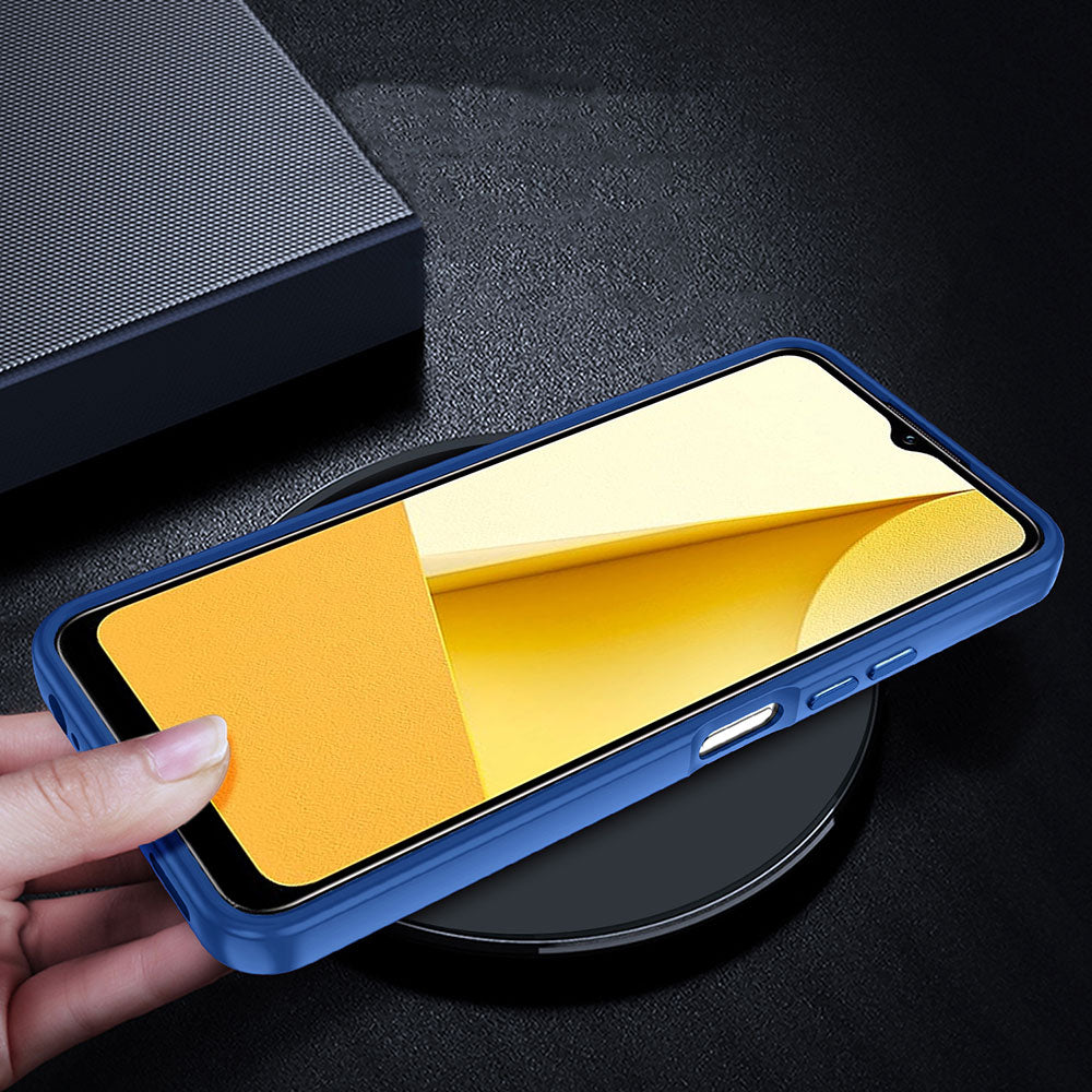 Vivo Y16 Kılıf Zore Flora Kapak Lacivert