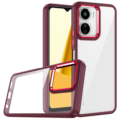 Vivo Y16 Kılıf Zore Flora Kapak Kırmızı