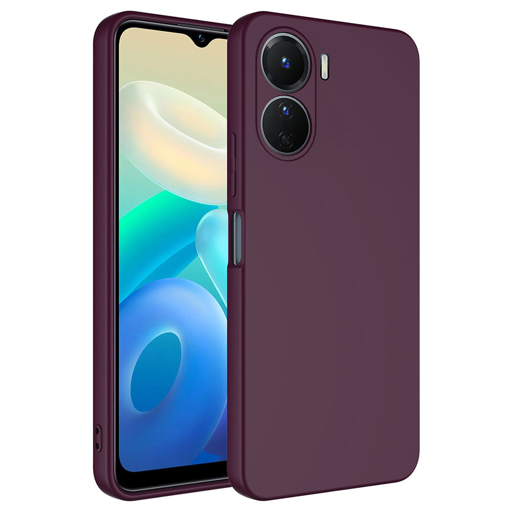 Vivo Y16 Kılıf Zore Mara Lansman Kapak Koyu Mor