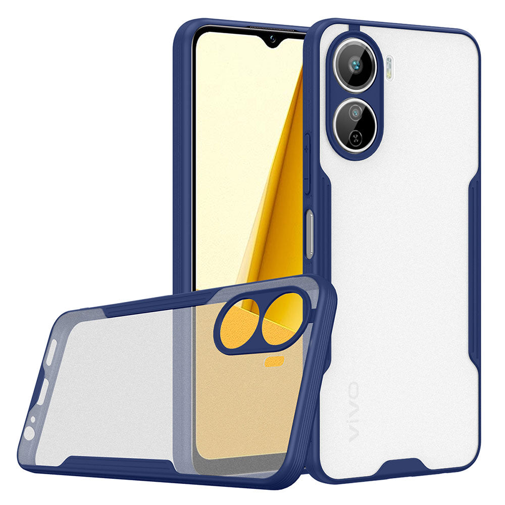 Vivo Y16 Kılıf Zore Parfe Kapak Lacivert