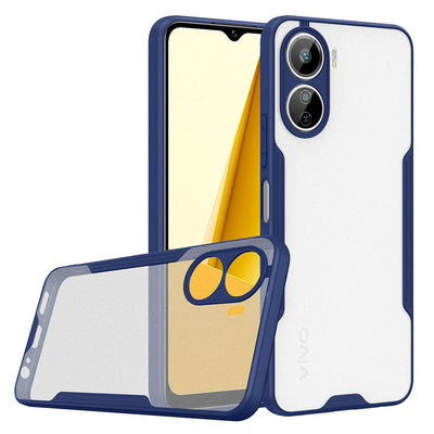 Vivo Y16 Kılıf Zore Parfe Kapak Lacivert