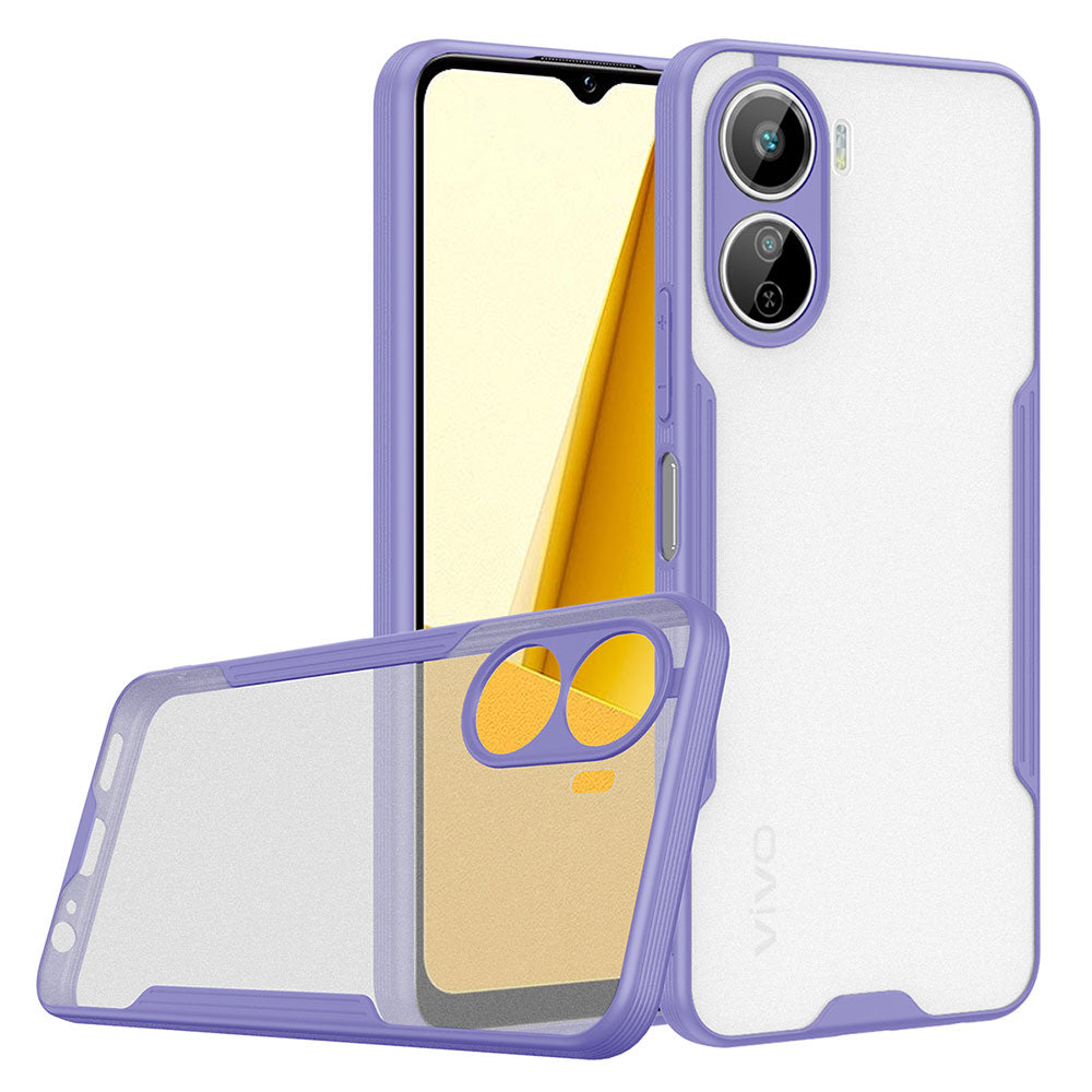 Vivo Y16 Kılıf Zore Parfe Kapak Mor
