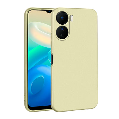 Vivo Y16 Kılıf Zore Premier Silikon Kapak Gold