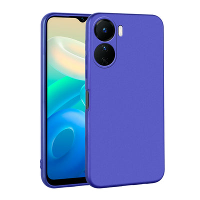 Vivo Y16 Kılıf Zore Premier Silikon Kapak Saks Mavi