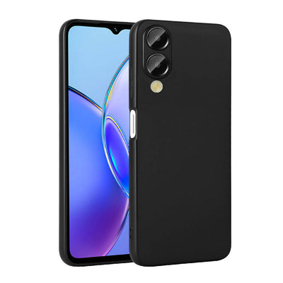 Vivo Y17S Kılıf Zore Premier Silikon Kapak Siyah