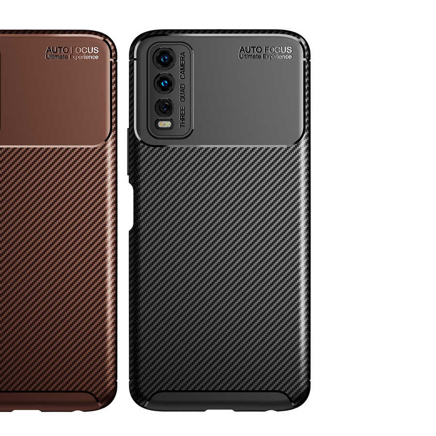 Vivo Y20 Kılıf Zore Negro Silikon Kapak Lacivert