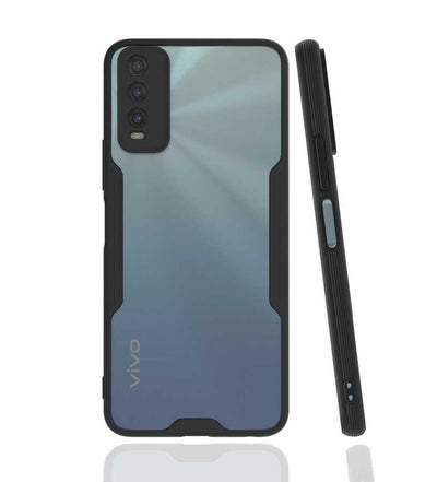 Vivo Y20 Kılıf Zore Parfe Kapak Siyah