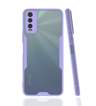 Vivo Y20 Kılıf Zore Parfe Kapak Mor