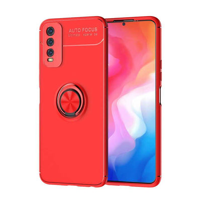 Vivo Y20 Kılıf Zore Ravel Silikon Kapak Siyah-Rose Gold