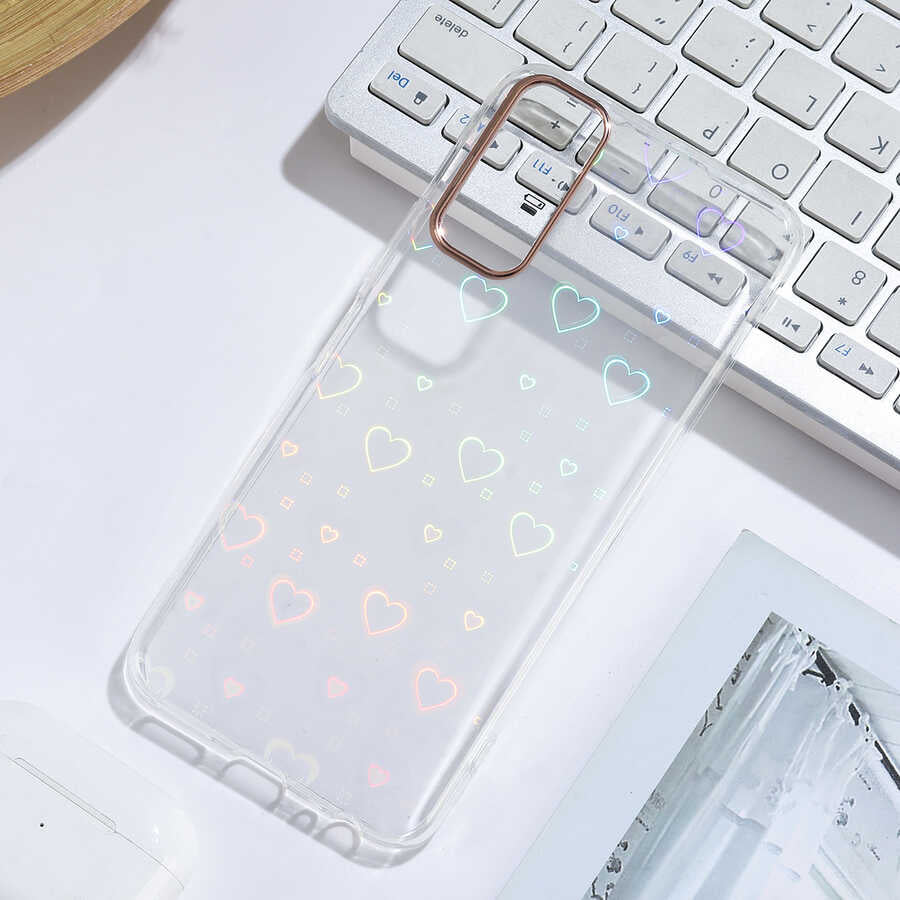 Vivo Y20 Kılıf Zore Sidney Desenli Sert Kapak Heart No1