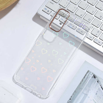 Vivo Y20 Kılıf Zore Sidney Desenli Sert Kapak Heart No1