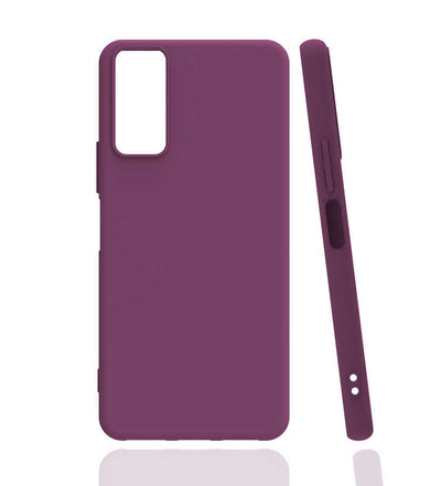 Vivo Y20S Kılıf Zore Biye Silikon Mor