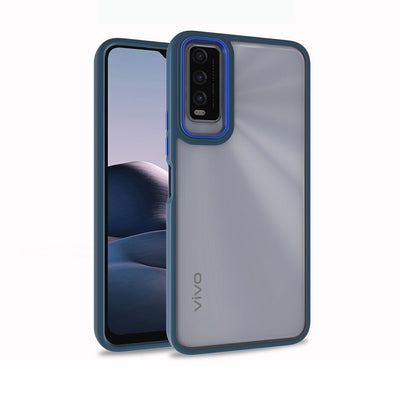 Vivo Y20S Kılıf Zore Flora Kapak Rose Gold
