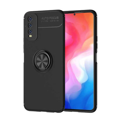 Vivo Y20S Kılıf Zore Ravel Silikon Kapak Siyah