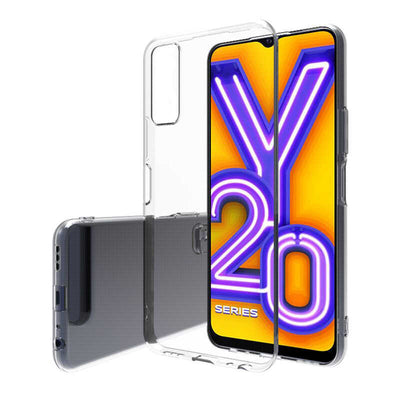 Vivo Y20S Kılıf Zore Süper Silikon Kapak Renksiz