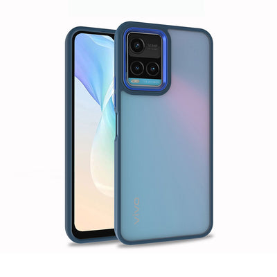 Vivo Y21S Kılıf Zore Flora Kapak Mavi