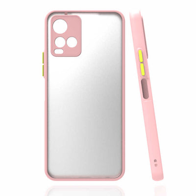 Vivo Y21S Kılıf Zore Hux Kapak Pembe