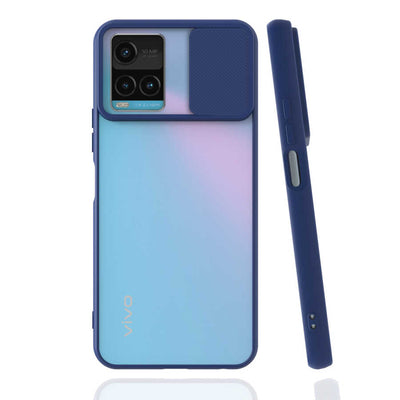 Vivo Y32 Kılıf Zore Lensi Kapak Kırmızı