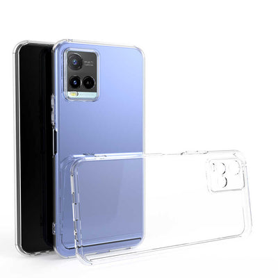 Vivo Y33S Kılıf Zore Kamera Korumalı Süper Silikon Kapak Renksiz