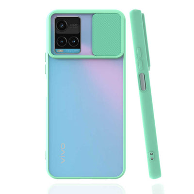 Vivo Y33S Kılıf Zore Lensi Kapak Pembe Açık