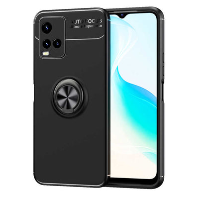 Vivo Y33S Kılıf Zore Ravel Silikon Kapak Siyah