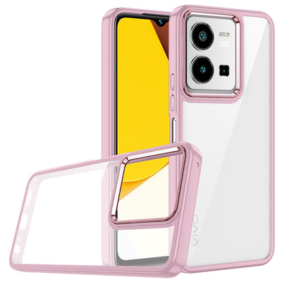 Vivo Y35 Kılıf Zore Flora Kapak Rose Gold