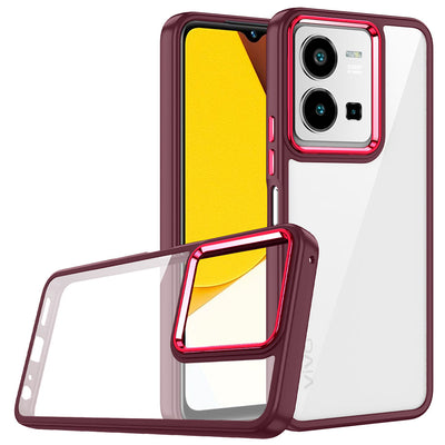 Vivo Y35 Kılıf Zore Flora Kapak Kırmızı