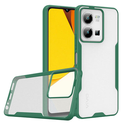 Vivo Y35 Kılıf Zore Parfe Kapak Koyu Yeşil