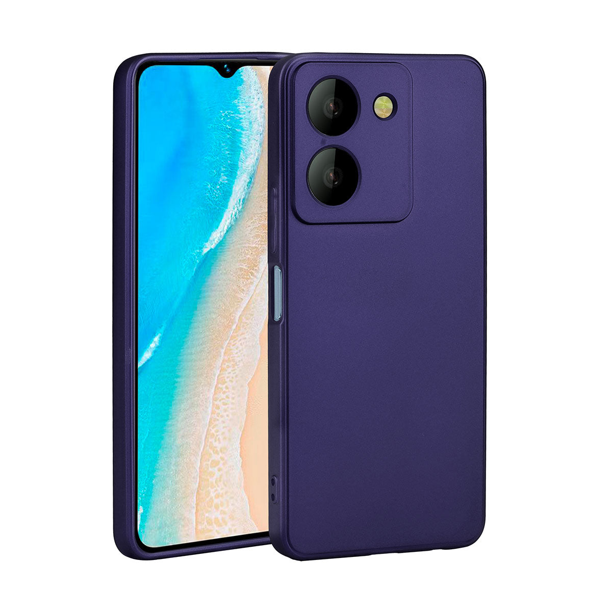 Vivo Y36 4G Kılıf Zore Premier Silikon Kapak Saks Mavi