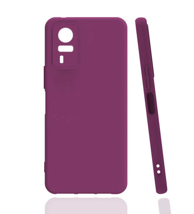 Vivo Y51 Kılıf Zore Biye Silikon Mor