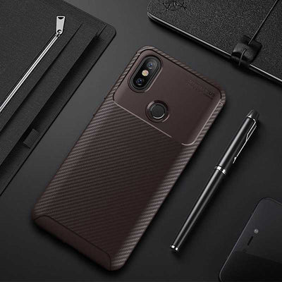 Xiaom Redmi Note 5 Pro Kılıf Zore Negro Silikon Kapak Kahverengi