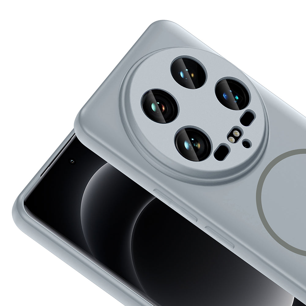 Xiaomi 14 Ultra Kılıf M-safe Şarj Özellikli Zore Meta Kapak Rose Pembe