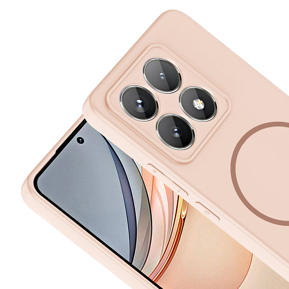 Xiaomi 14T Kılıf M-safe Şarj Özellikli Zore Meta Kapak Rose Pembe