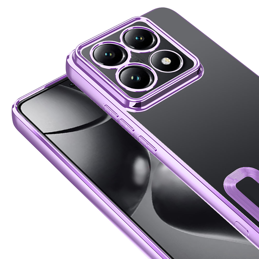 Xiaomi 14T Pro Kılıf Kamera Korumalı Logo Gösteren Zore Omega Kapak Derin Mor