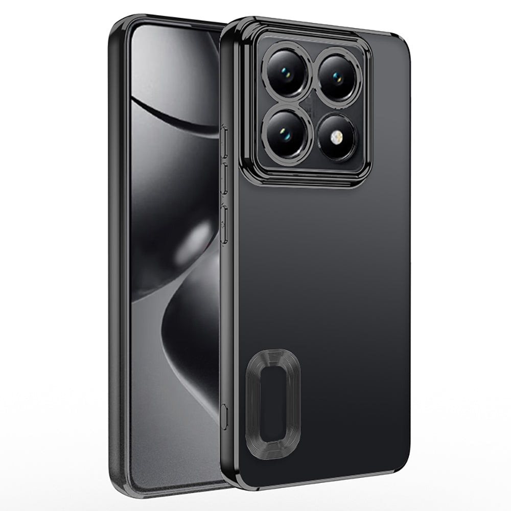 Xiaomi 14T Pro Kılıf Kamera Korumalı Logo Gösteren Zore Omega Kapak Siyah