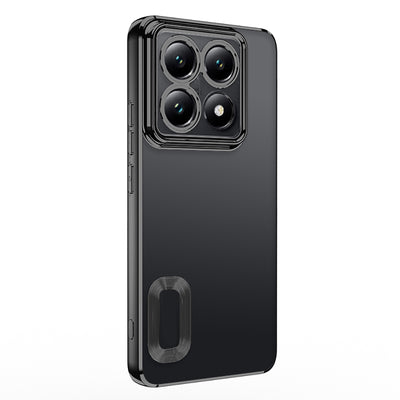 Xiaomi 14T Pro Kılıf Kamera Korumalı Logo Gösteren Zore Omega Kapak Siyah