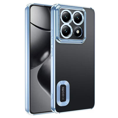 Xiaomi 14T Pro Kılıf Kamera Korumalı Logo Gösteren Zore Omega Kapak Sierra Mavi