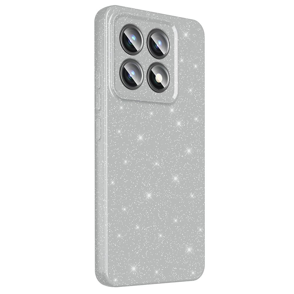 Xiaomi 14T Pro Kılıf Kamera Korumalı Simli Lüks Zore Koton Kapak Gümüş