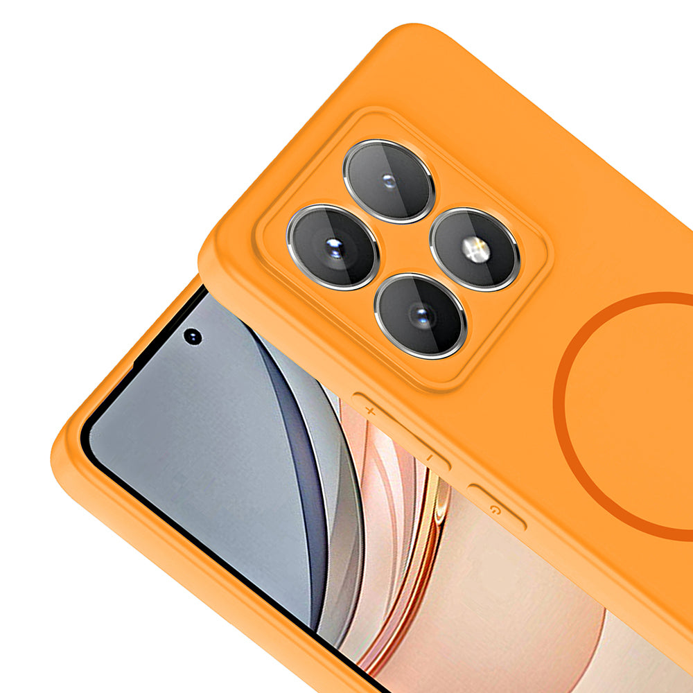 Xiaomi 14T Pro Kılıf M-safe Şarj Özellikli Zore Meta Kapak Rose Pembe