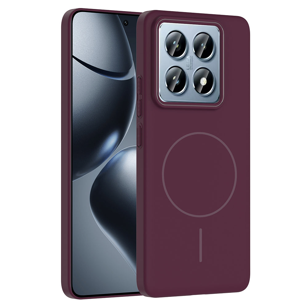 Xiaomi 14T Pro Kılıf M-safe Şarj Özellikli Zore Ruby Sert Kapak Desert Titanyum