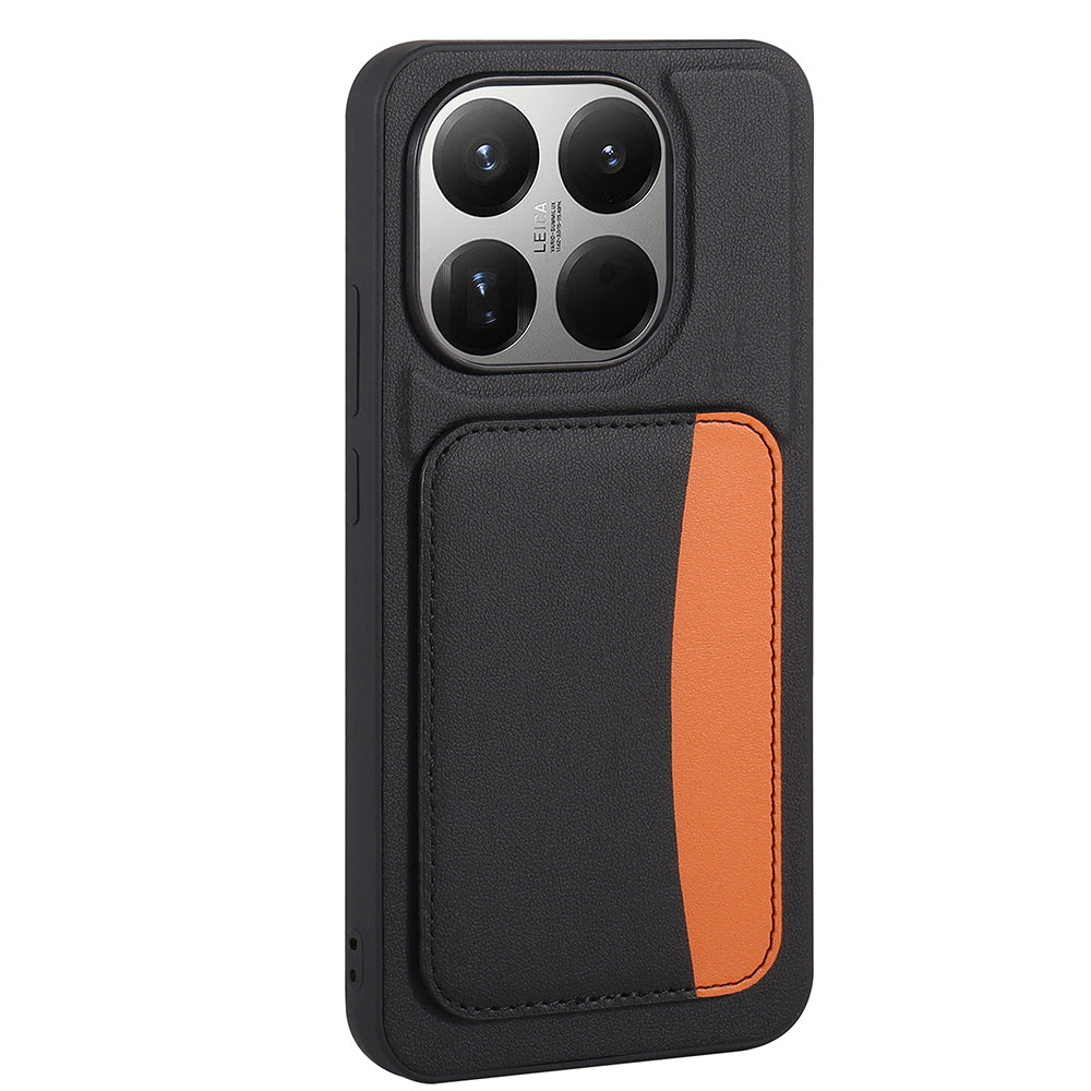 Xiaomi 15T Kılıf Kartlıklı Zore X-Kart Silikon Kapak Kahverengi