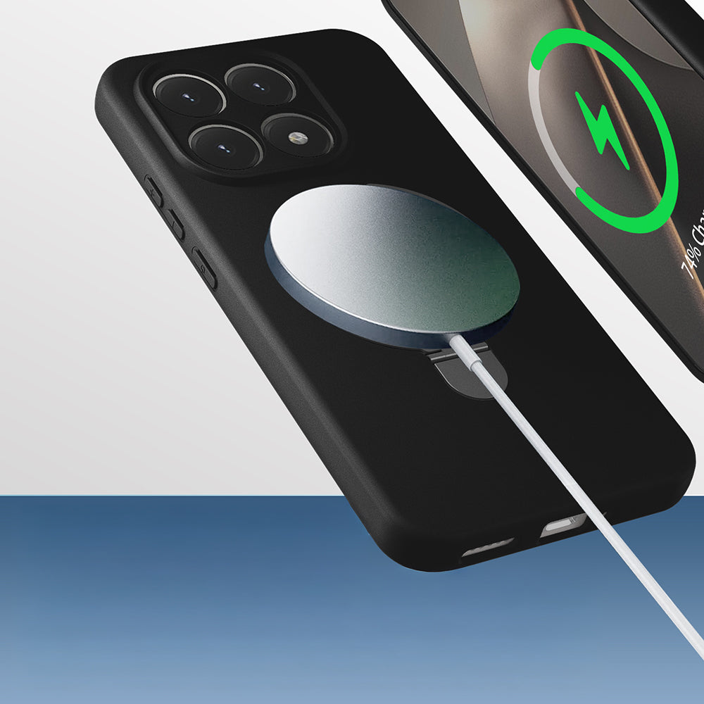 Xiaomi 15T Kılıf M-safe Şarj Özellikli Standlı Zore Samara Kapak Pembe